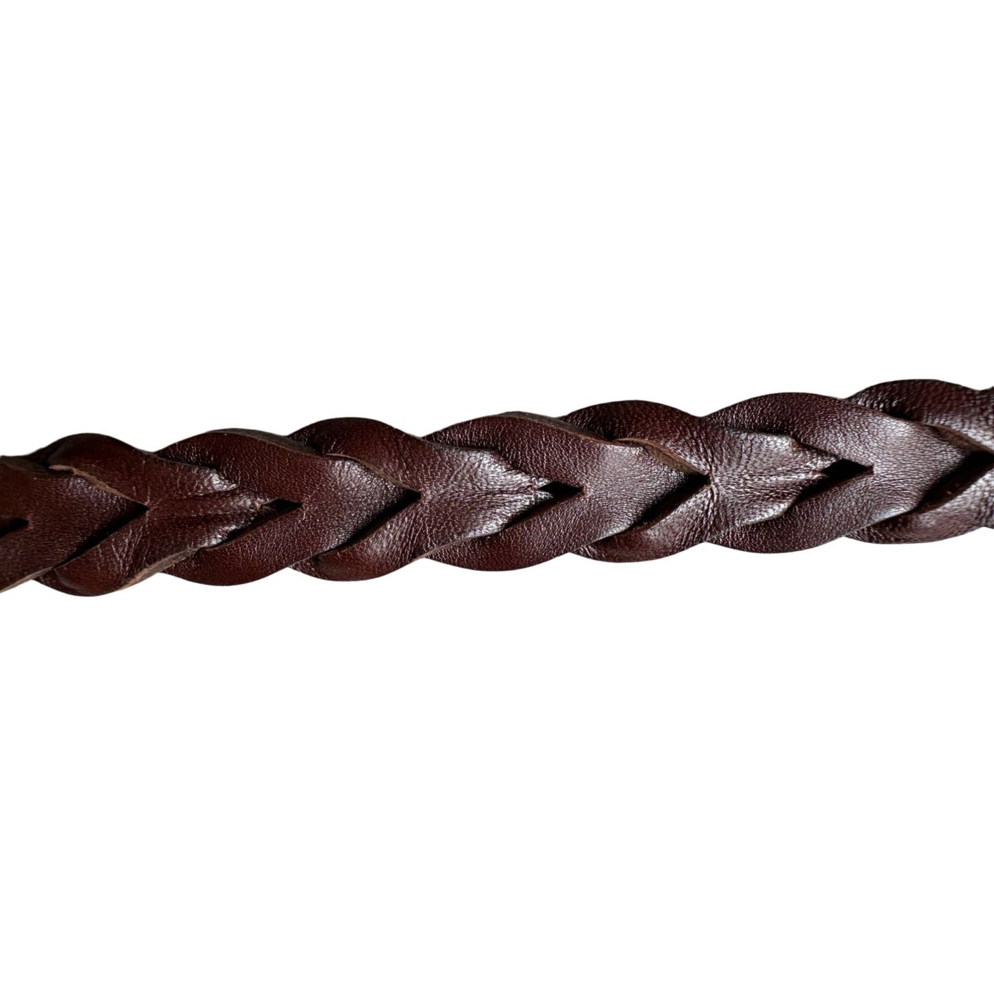 GUCCI Brown Braided Leather Belt with Caribiner Style Clasps