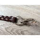 GUCCI Brown Braided Leather Belt with Caribiner Style Clasps