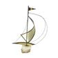 Mid-Century MODERN Brass SAILBOAT Sculpture QUARTZ Base (Signed on Top of Base) --  A+ Stuff Sculptures & Statues