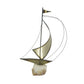 Mid-Century MODERN Brass SAILBOAT Sculpture QUARTZ Base (Signed on Top of Base) --  A+ Stuff Sculptures & Statues