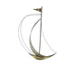 Mid-Century MODERN Brass SAILBOAT Sculpture QUARTZ Base (Signed on Top of Base) --  A+ Stuff Sculptures & Statues