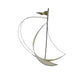 Mid-Century MODERN Brass SAILBOAT Sculpture QUARTZ Base (Signed on Top of Base) --  A+ Stuff Sculptures & Statues