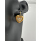 Women's Danecraft 24 Karat Gold Over Sterling Heart Shaped Earrings with Tags