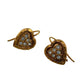 Women's Danecraft 24 Karat Gold Over Sterling Heart Shaped Earrings with Tags