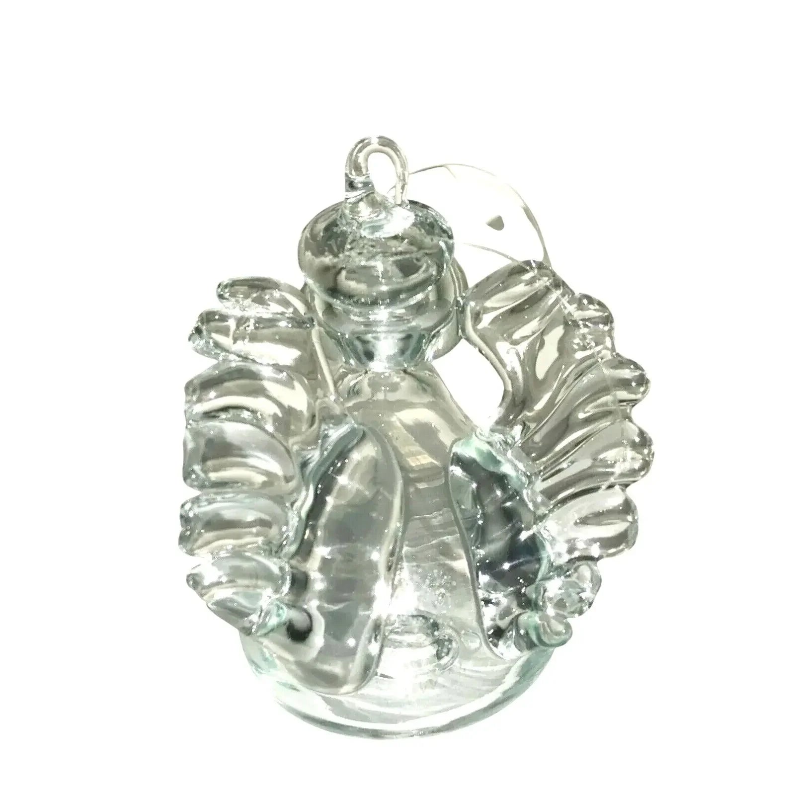 Art Glass Snowman Christmas Tree Ornament Round Body 4" HANDMADE