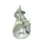 Art Glass Snowman Christmas Tree Ornament Round Body 4" HANDMADE