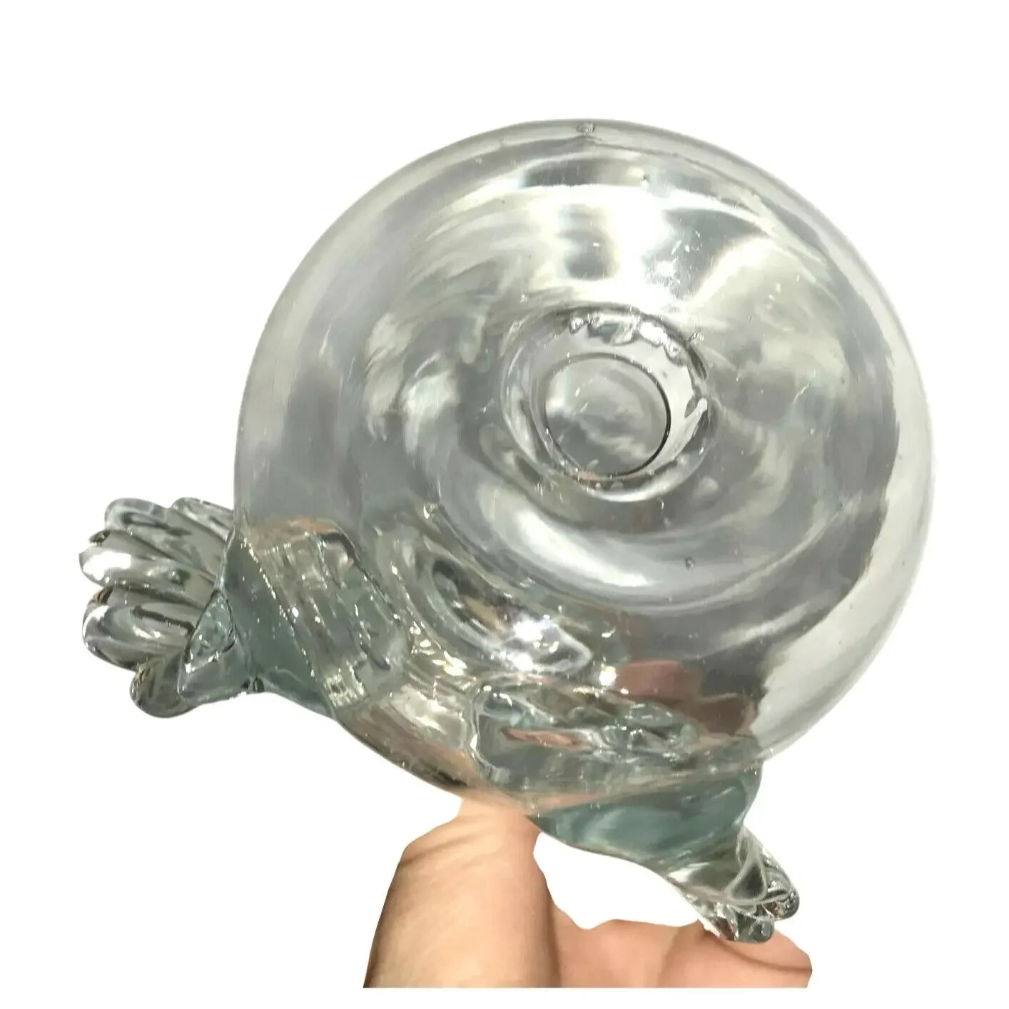 Art Glass Snowman Christmas Tree Ornament Round Body 4" HANDMADE