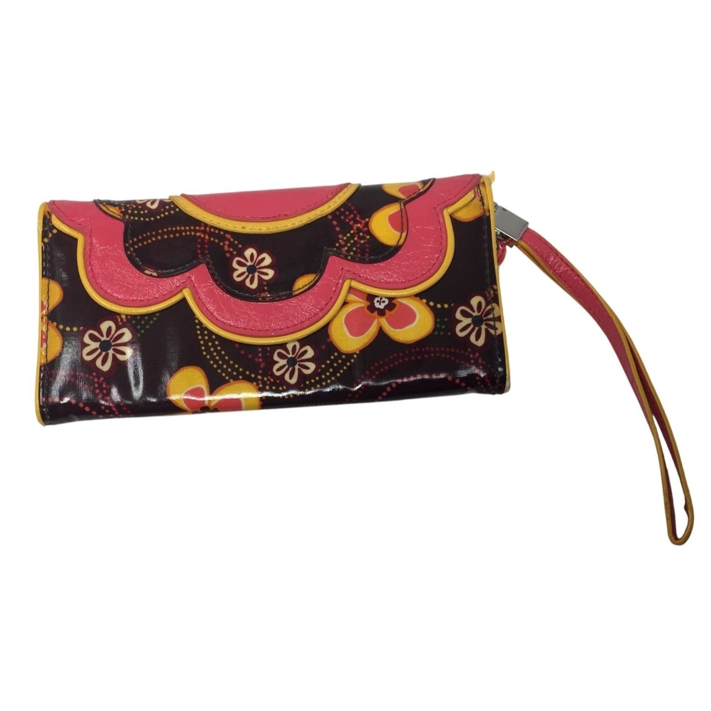 Women's Colorful Vera Bradley Buttercup Frill Flower Patterned Wallet/Wristlet