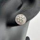 Natural Diamond Halo Stud Earrings in Sterling Silver