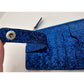 Blue Shimmer Sequin MUNDI Long Card holder with Snap Strap & Zip Compartment