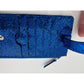 Blue Shimmer Sequin MUNDI Long Card holder with Snap Strap & Zip Compartment