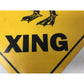 DUCK XING/CROSSING YELLOW AND BLACK PLASTIC SIGN