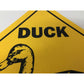 DUCK XING/CROSSING YELLOW AND BLACK PLASTIC SIGN