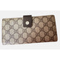 Gucci Coated Canvas and Croc Embossed Leather  GG Long Wallet