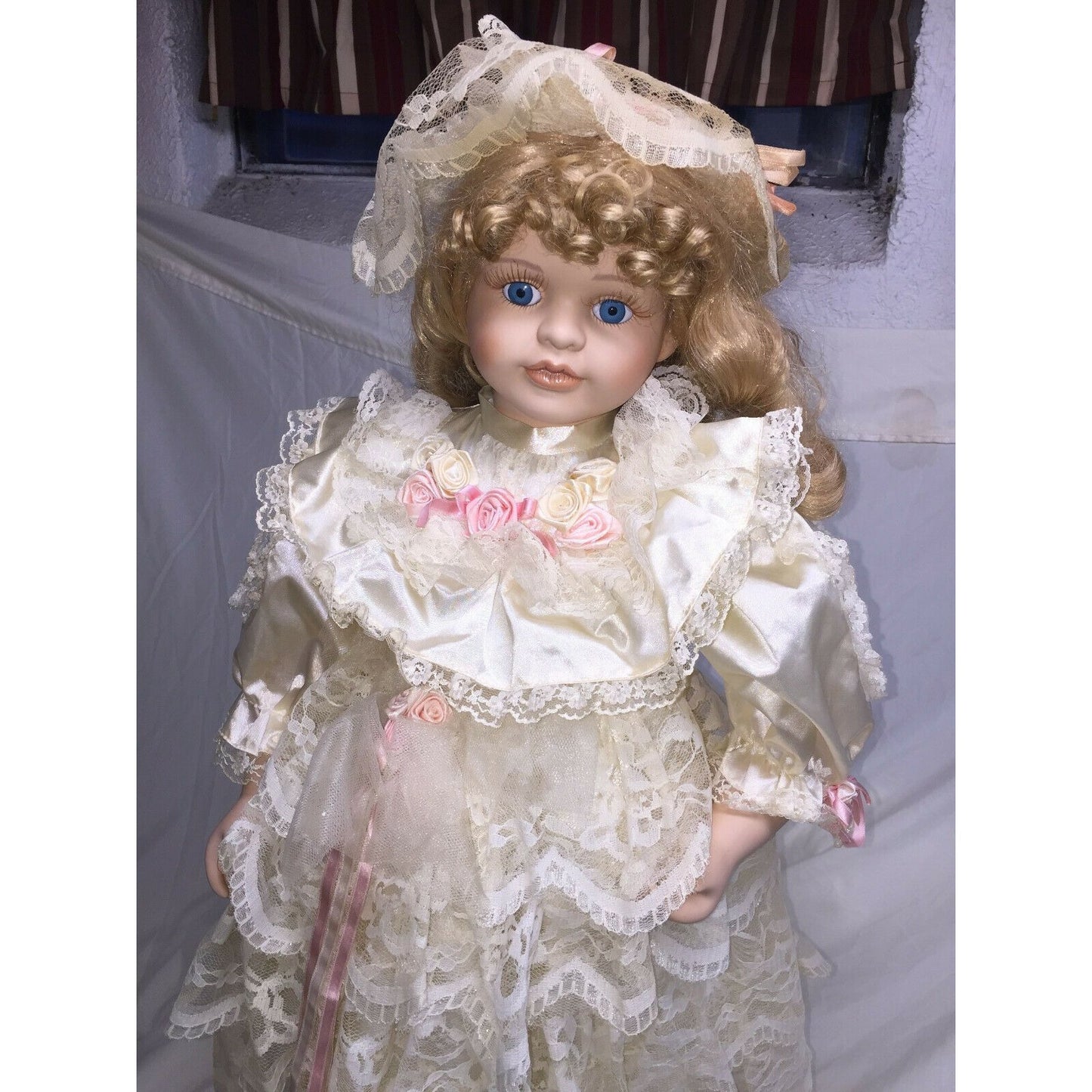 KATHERINE Collectible Memories Vintage Hand Crafted Porcelain Doll 29"