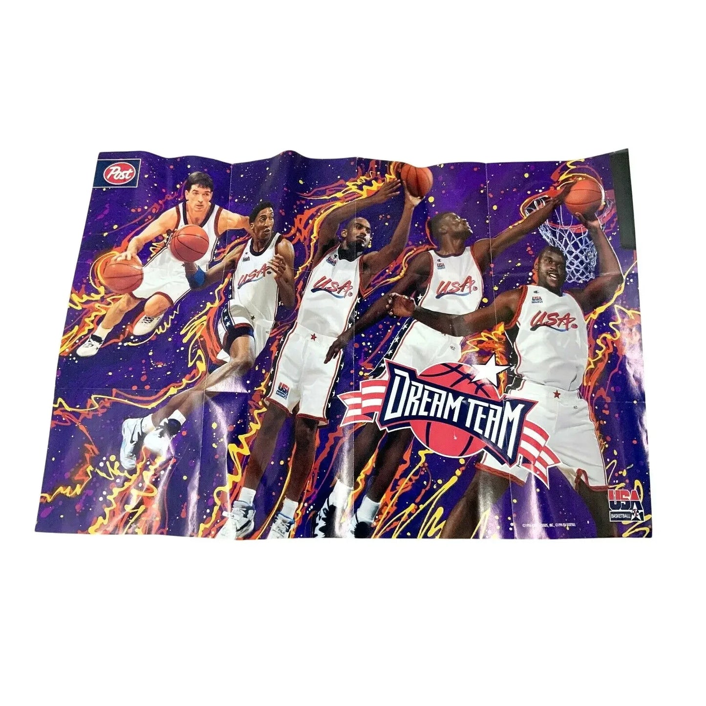 Shaquille O'Neal Set '92 Card on Plaque, Figure, Dream Team Poster NBA