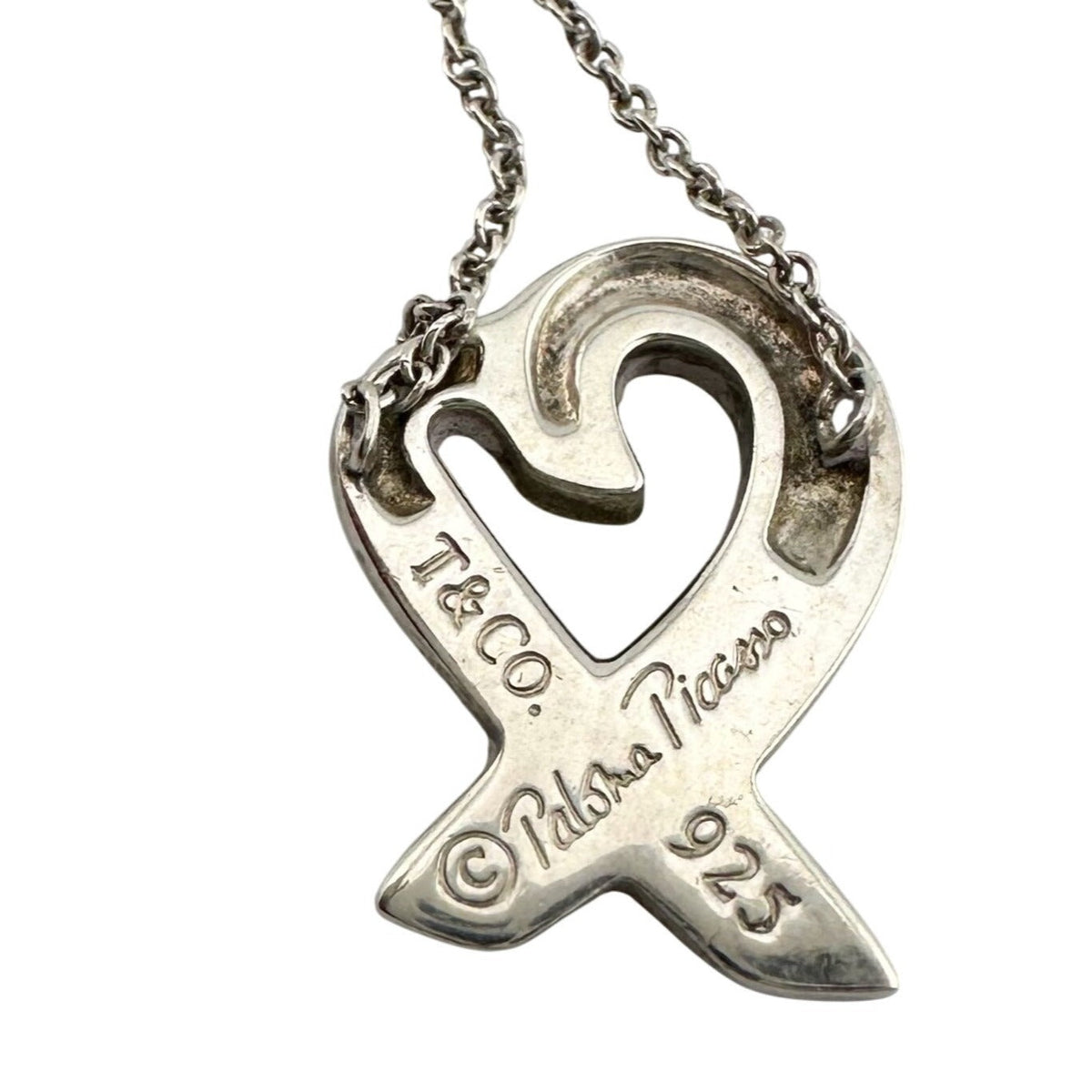 Tiffany and Co Paloma Picasso Small Loving Heart Necklace with Dust Bag Tiffany and Co  A+ Stuff Pendant with Necklace