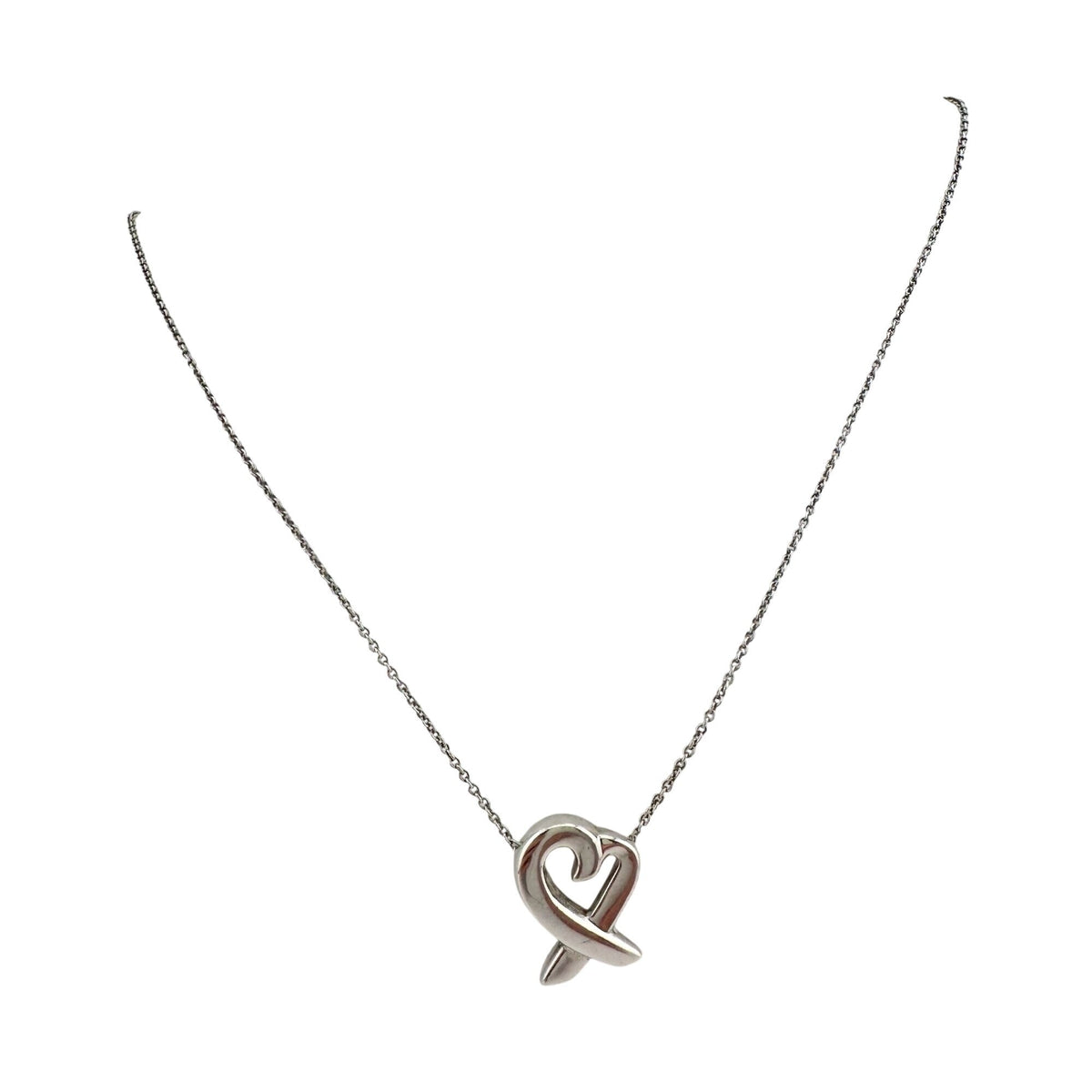 Tiffany and Co Paloma Picasso Small Loving Heart Necklace with Dust Bag Tiffany and Co  A+ Stuff Pendant with Necklace