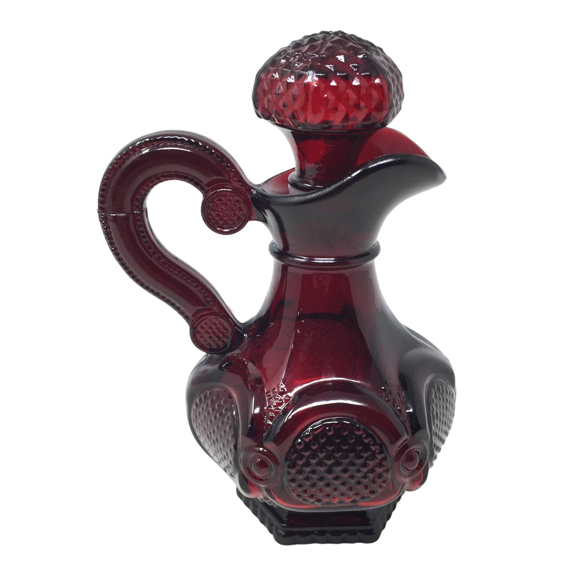 Vintage Avon 1876 Cape Cod Collection Ruby Red Glass Cruet with Stopper Avon  A+ Stuff Drinking, Dining & More