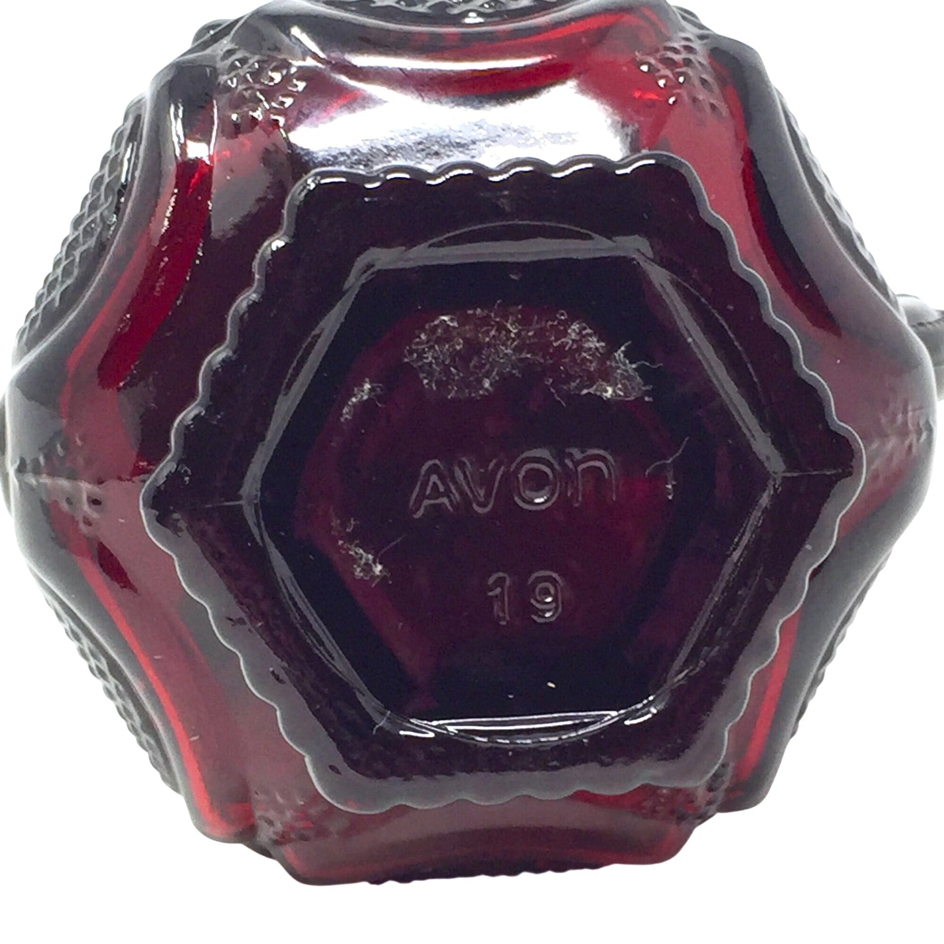 Vintage Avon 1876 Cape Cod Collection Ruby Red Glass Cruet with Stopper Avon  A+ Stuff Drinking, Dining & More