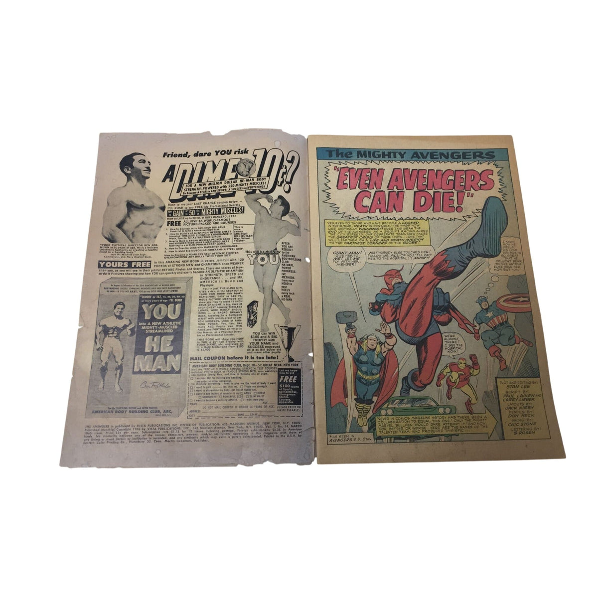 Marvel Comics - The Avengers - #14 - Even an Avenger Can Die! Marvel Comics  A+ Stuff comic books