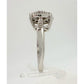 Beautiful Natural Diamond Halo Ring - Sterling Silver Illusion Setting  Size 7 --  A+ Stuff ring