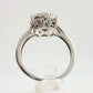 Beautiful Natural Diamond Halo Ring - Sterling Silver Illusion Setting  Size 7 --  A+ Stuff ring