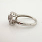 Beautiful Natural Diamond Halo Ring - Sterling Silver Illusion Setting  Size 7 --  A+ Stuff ring