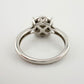 Beautiful Natural Diamond Halo Ring - Sterling Silver Illusion Setting  Size 7 --  A+ Stuff ring