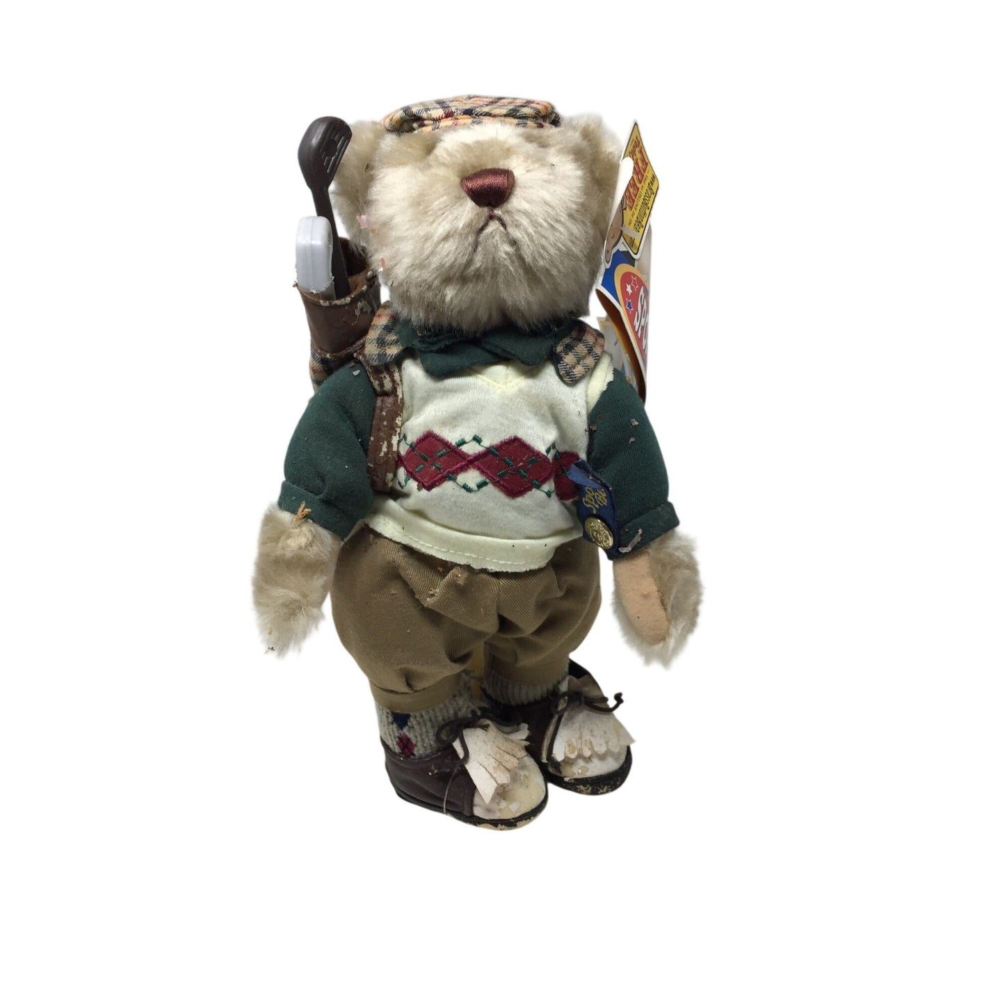 Two vintage, Brass Button Bears Sports Bears. Crosby & Ginger. Brass Button Sports Bears  A+ Stuff Plush Toys / Stuffed Animals