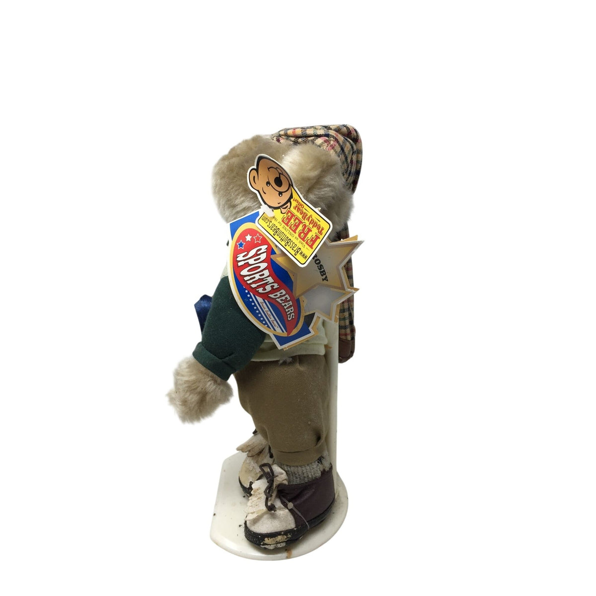 Two vintage, Brass Button Bears Sports Bears. Crosby & Ginger. Brass Button Sports Bears  A+ Stuff Plush Toys / Stuffed Animals