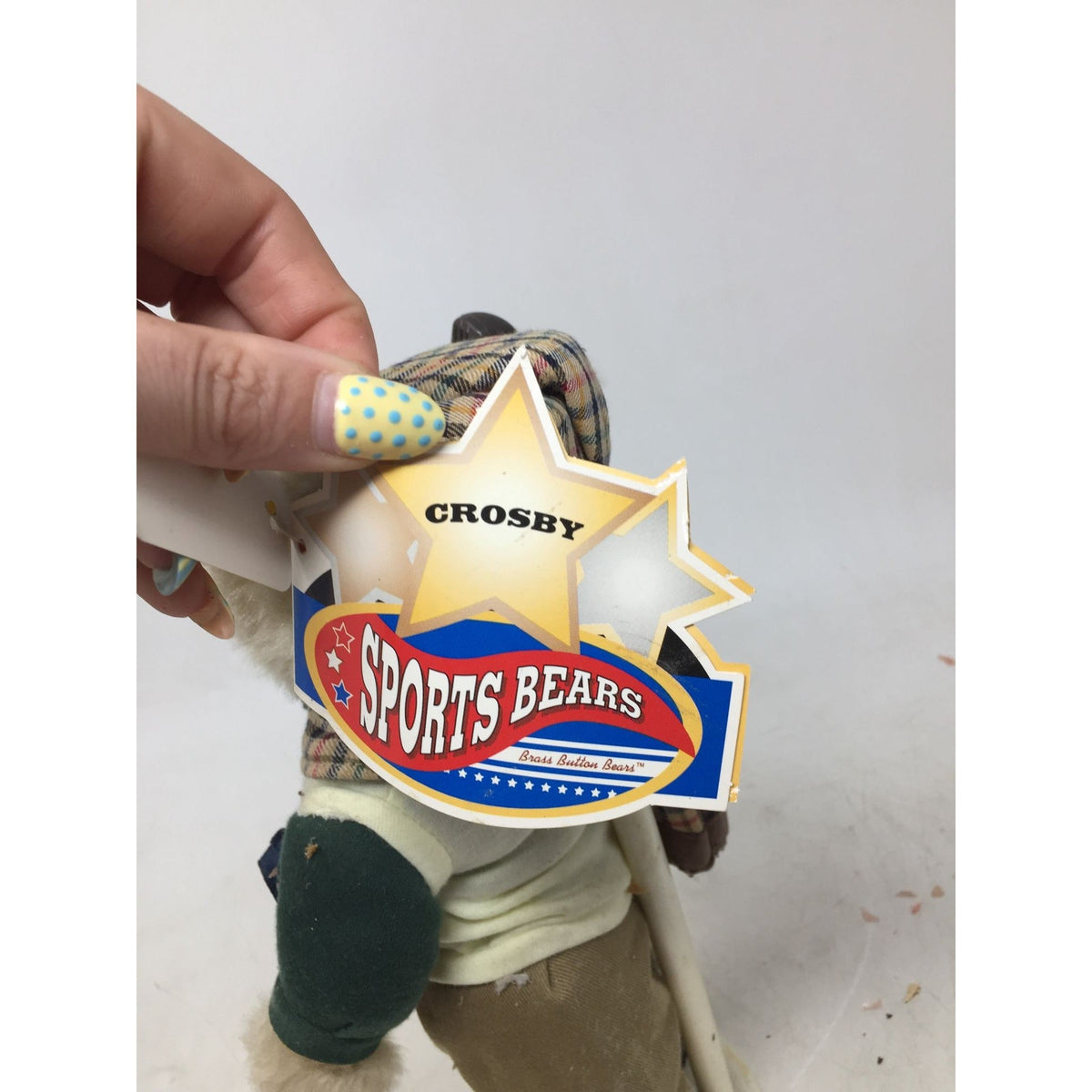 Two vintage, Brass Button Bears Sports Bears. Crosby & Ginger. Brass Button Sports Bears  A+ Stuff Plush Toys / Stuffed Animals