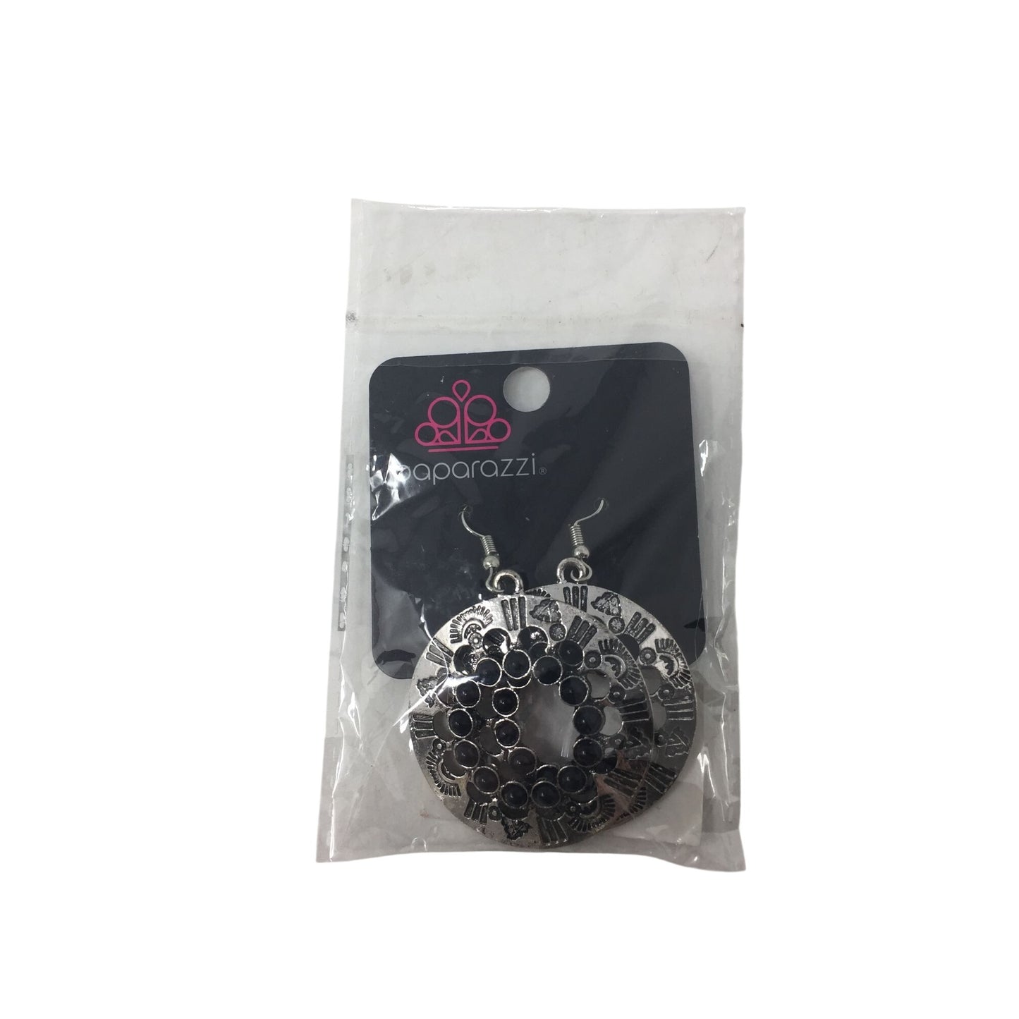 Paparazzi Silver and Black Omega Earrings- New with tags