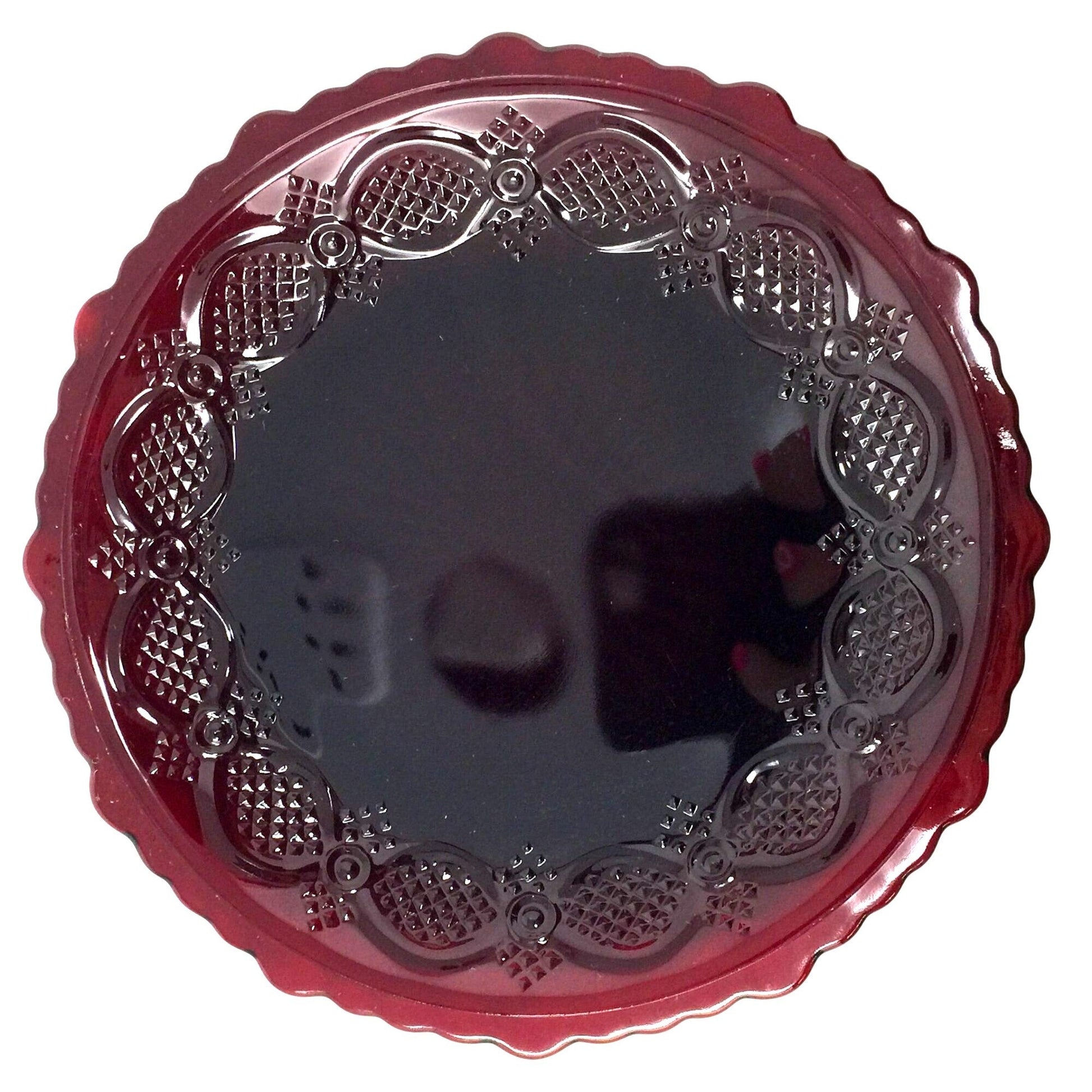 Vintage Avon 1876 Cape Cod Ruby Red Glass Bread and Butter Plate ( 5.5") A+ Stuff  A+ Stuff