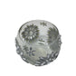 Gift Craft Clear Glass Christmas Silver Snowflake Patterned Bowl/Candle Holder