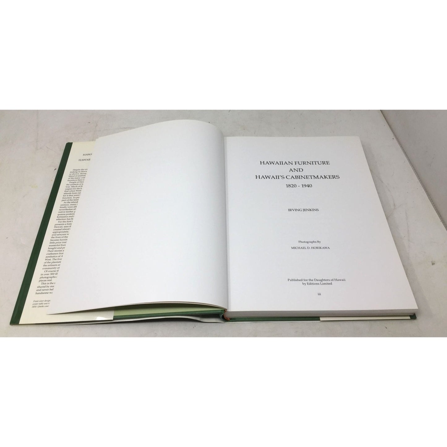 Hardcover Book Titled "Hawaiian Furniture and Hawaii's Cabinetmakers, 1820-1940" unbranded  A+ Stuff Books