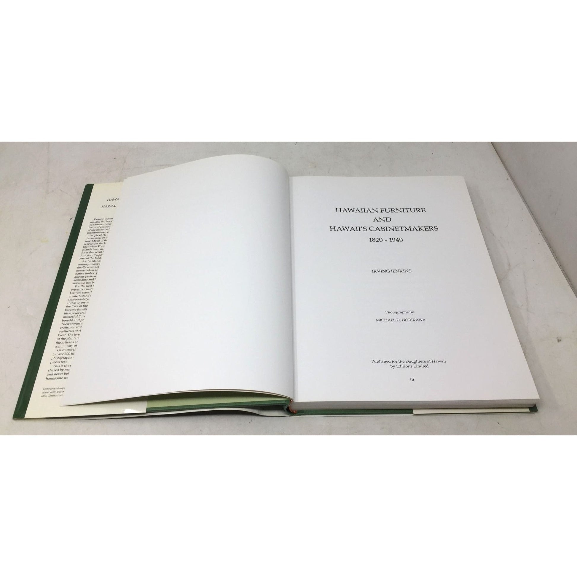 Hardcover Book Titled "Hawaiian Furniture and Hawaii's Cabinetmakers, 1820-1940" unbranded  A+ Stuff Books