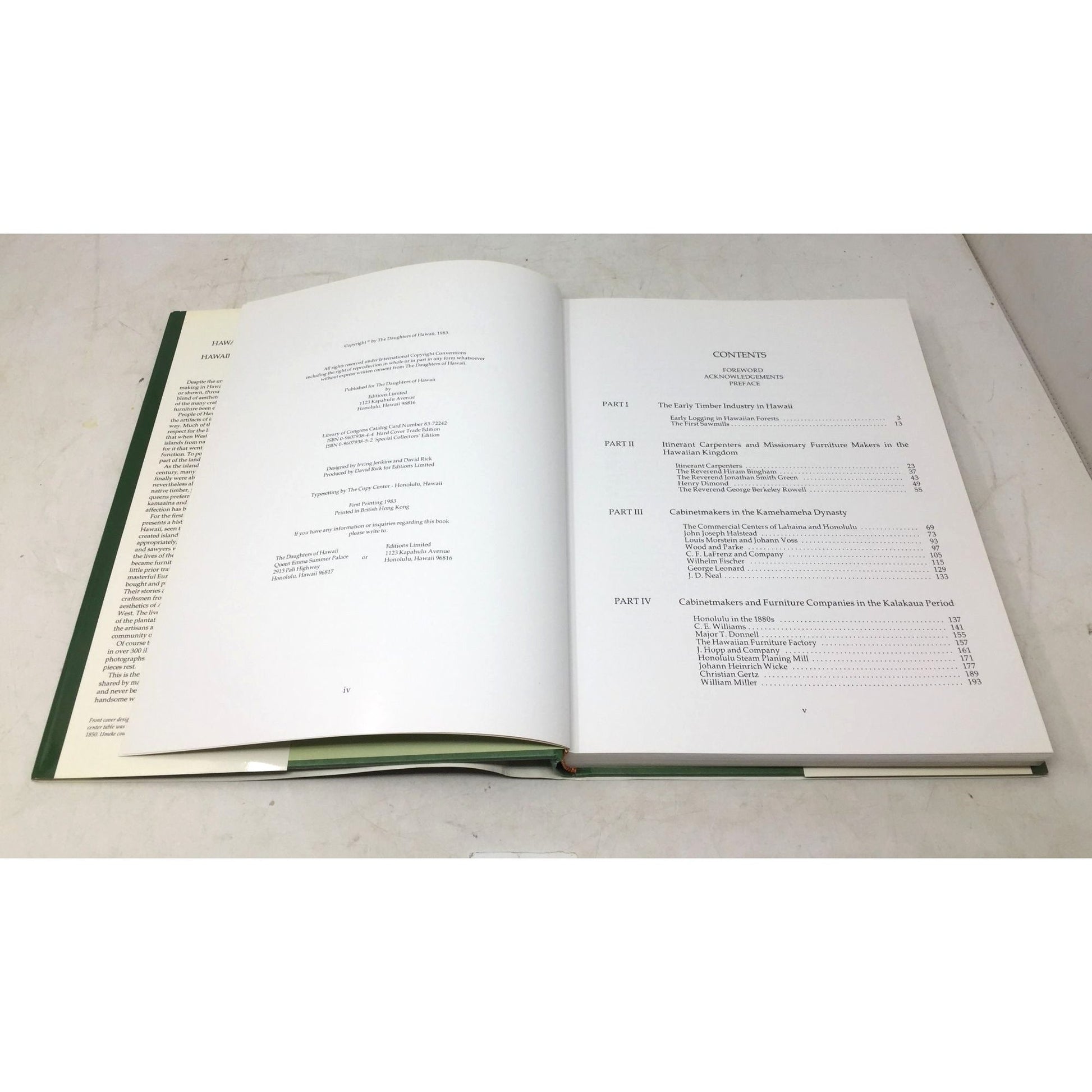 Hardcover Book Titled "Hawaiian Furniture and Hawaii's Cabinetmakers, 1820-1940" unbranded  A+ Stuff Books