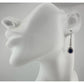 Blue and White Sapphire Tear Drop Earrings in Sterling Silver - A+ Stuff