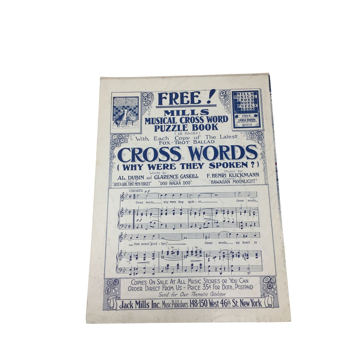 Sheet Music titled "Some Sweet To-Morrow" A+ Stuff  A+ Stuff SHEET MUSIC