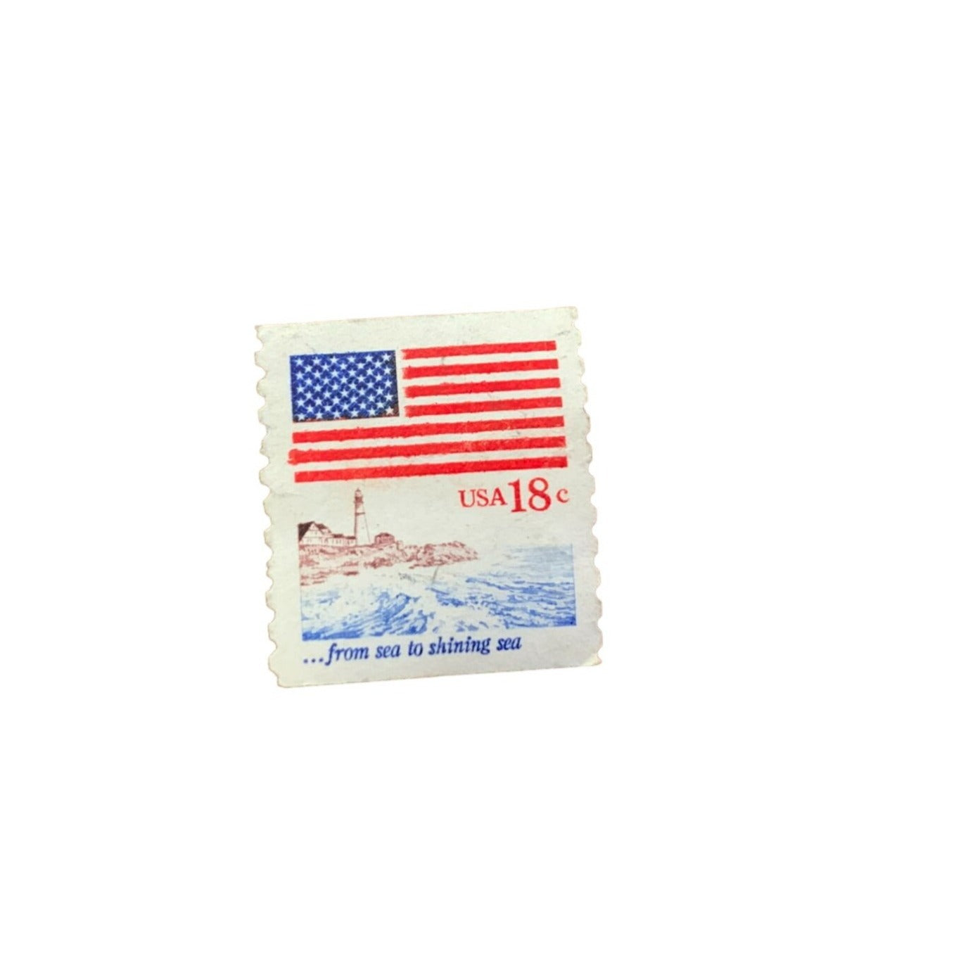 Vintage USA 18 Cent Postage Stamp "From Sea to Shining Sea"