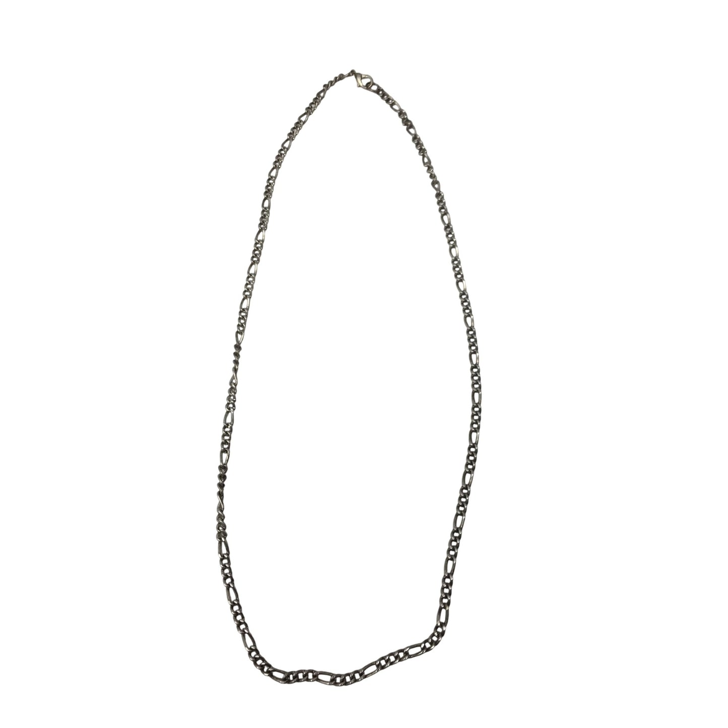 Unisex Silver Tone Chain Necklace with Clasp