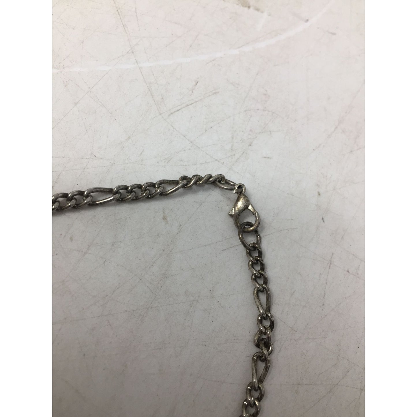 Unisex Silver Tone Chain Necklace with Clasp