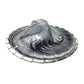 Vintage Lavorazione Arte Murano Round Black Art Glass Dish / Large Bowl - A+ Stuff