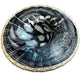 Vintage Lavorazione Arte Murano Round Black Art Glass Dish / Large Bowl - A+ Stuff