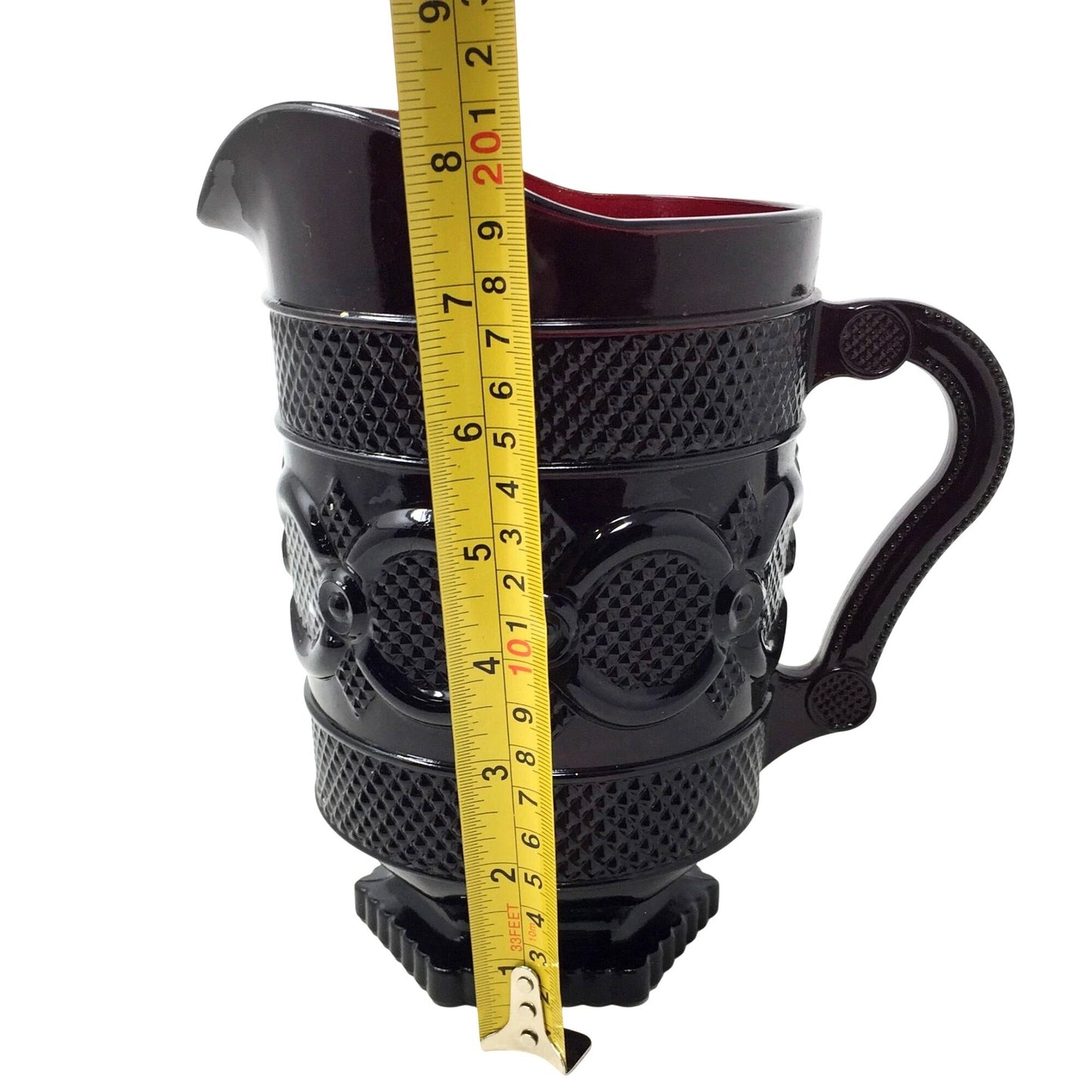 Vintage Avon 1876 Cape Cod Ruby Red Glass Water Pitcher (46 oz) AVON  A+ Stuff vintage Drinkware
