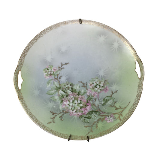 Vintage Plate with Floral Pattern Marked ''KPM Made in Germany'' on the back