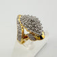 Marquise Cut 1.00 Ct Diamond Cluster Ring Size 8