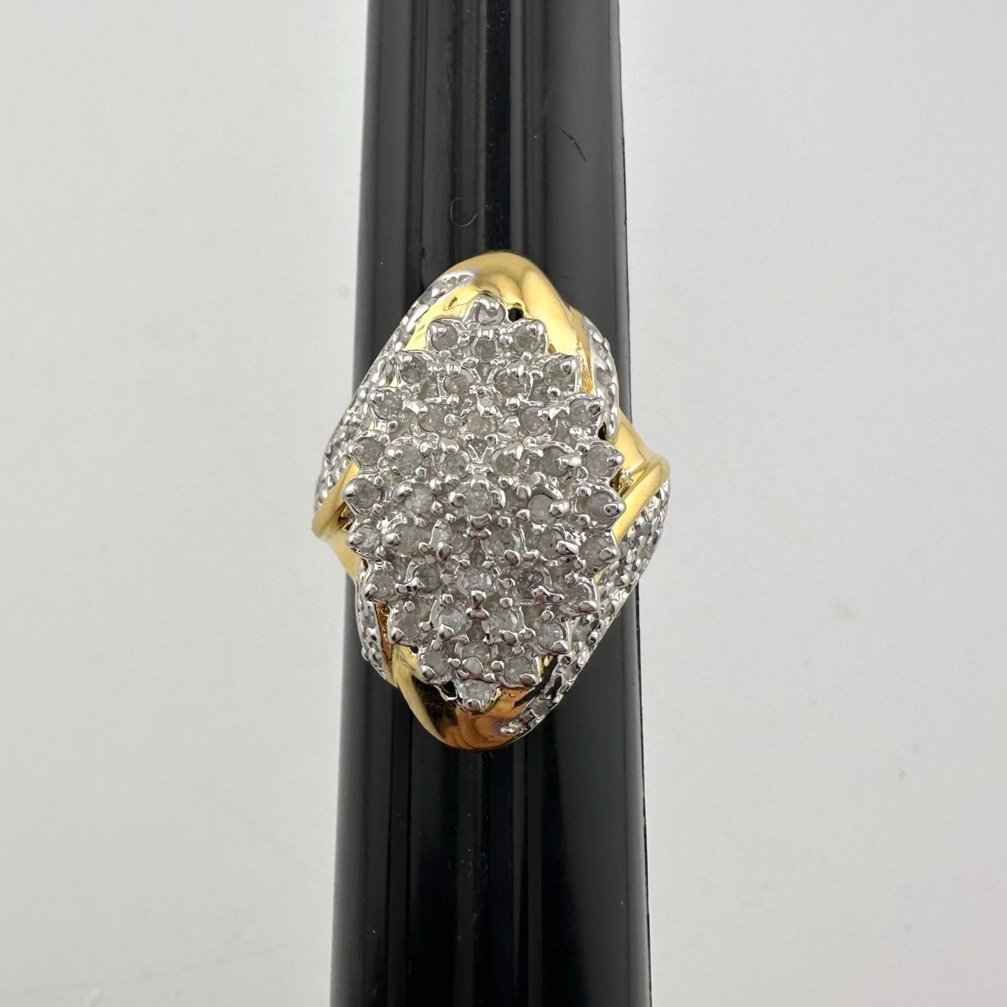 Marquise Cut 1.00 Ct Diamond Cluster Ring Size 8