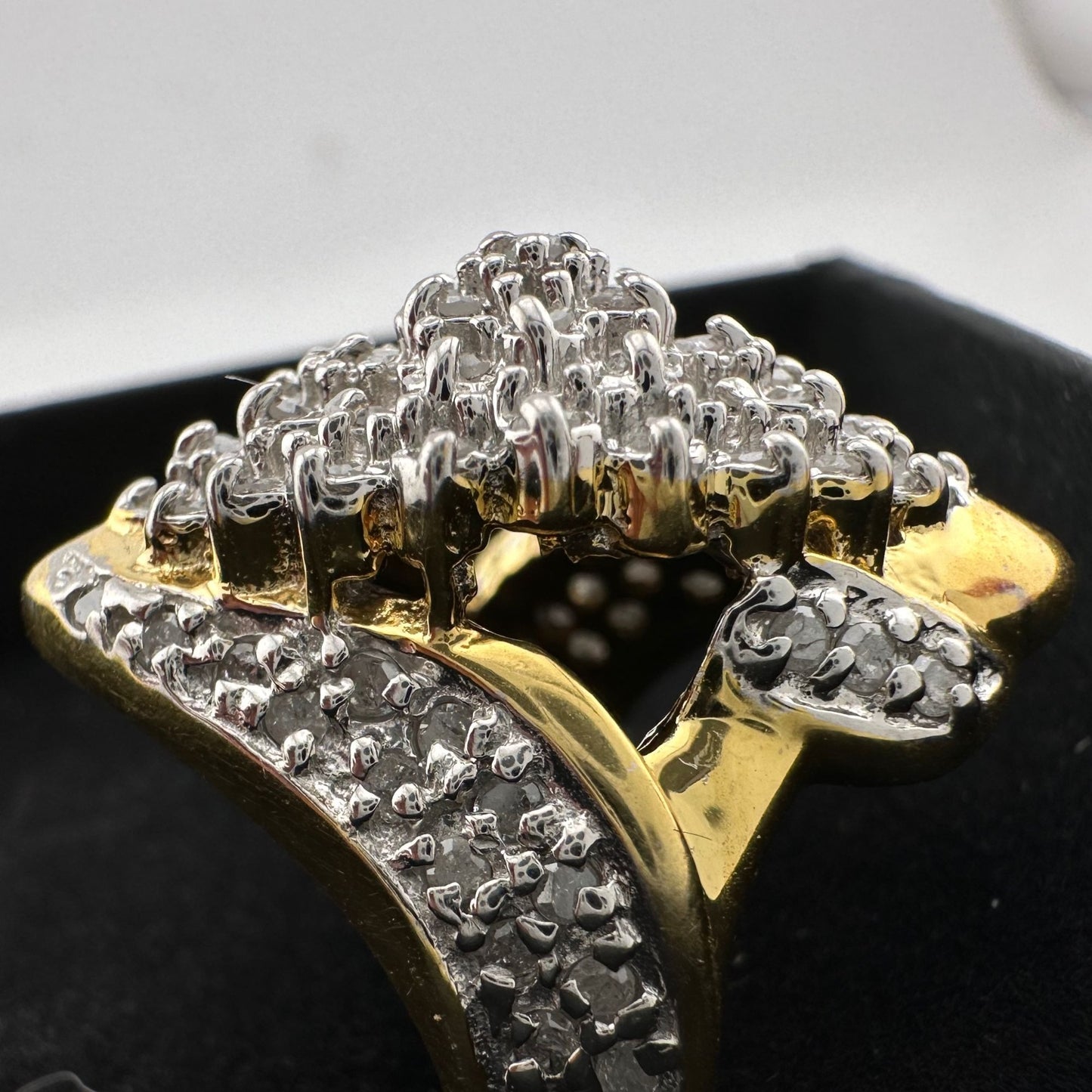 Marquise Cut 1.00 Ct Diamond Cluster Ring Size 8